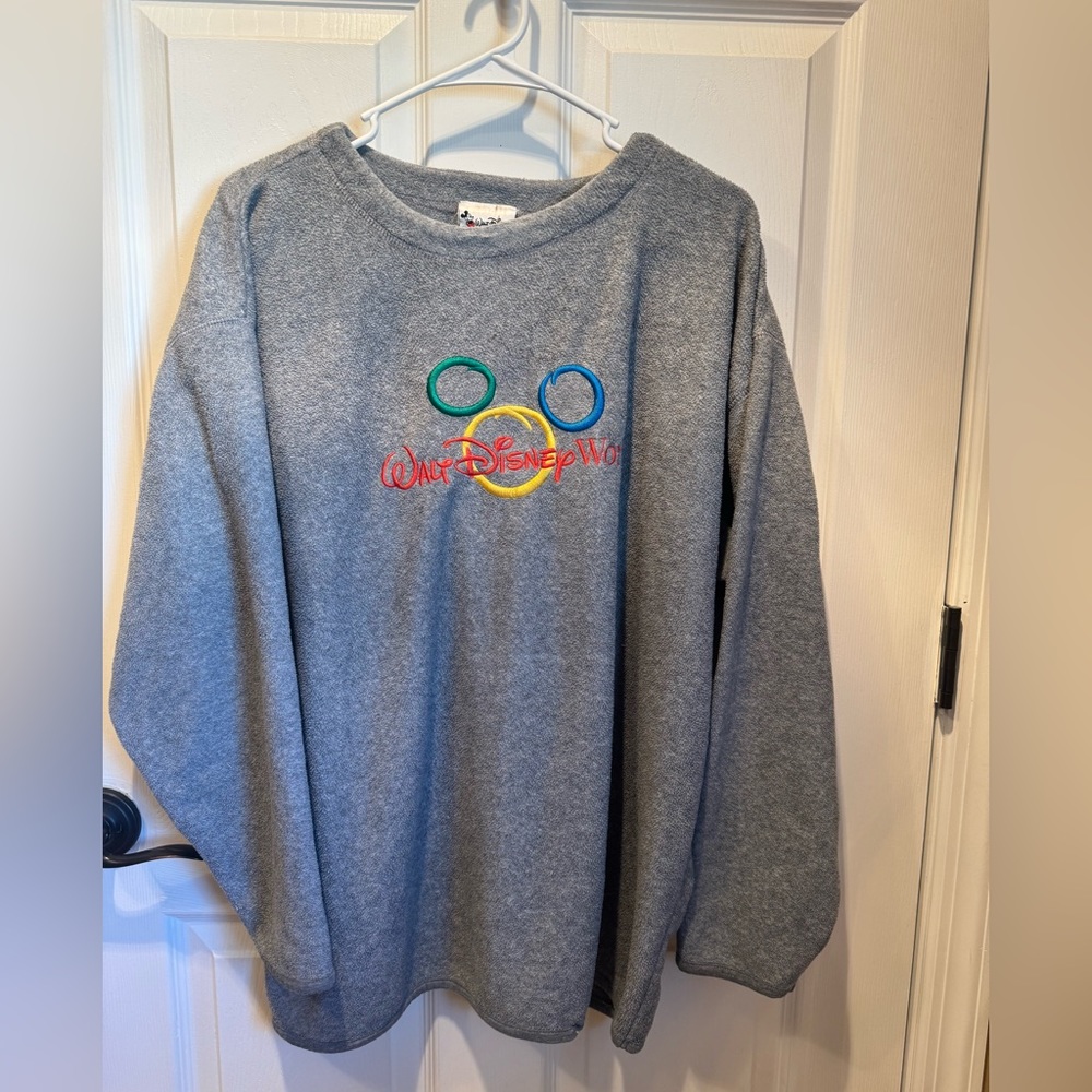 VINTAGE Walt Disney World Embroidered Pullover Unisex XL Disney Parks